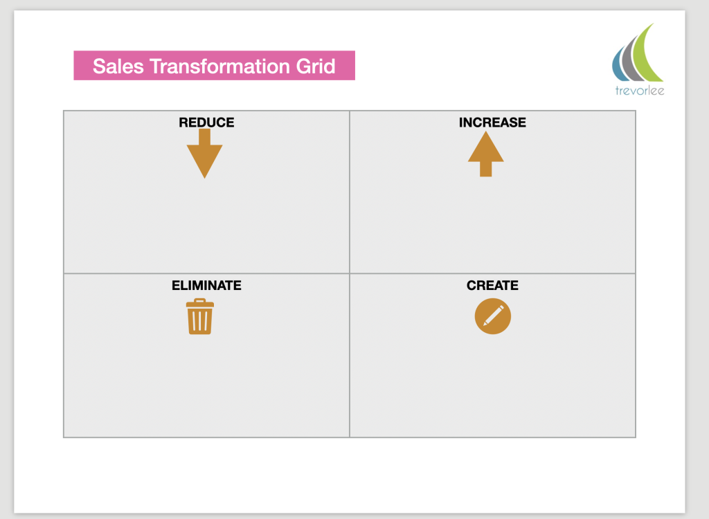 What do you need to do differently to transform your sales - part of Trevor Lee Sales Growth Session